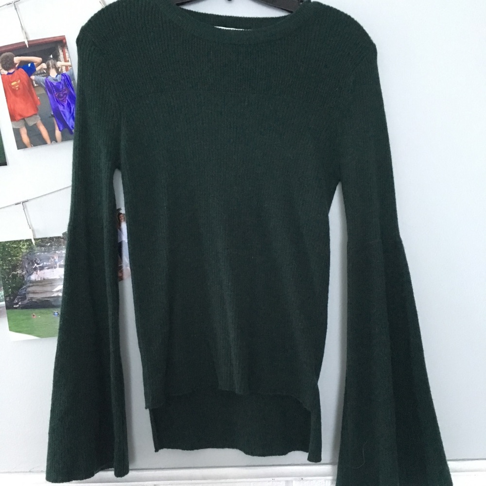 Green sweater with bell sleeves!
